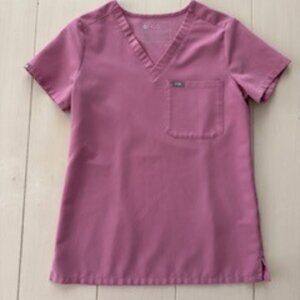 Figs Women's Catarina - One-Pocket Scrub Top - XXS / Chalk Pink